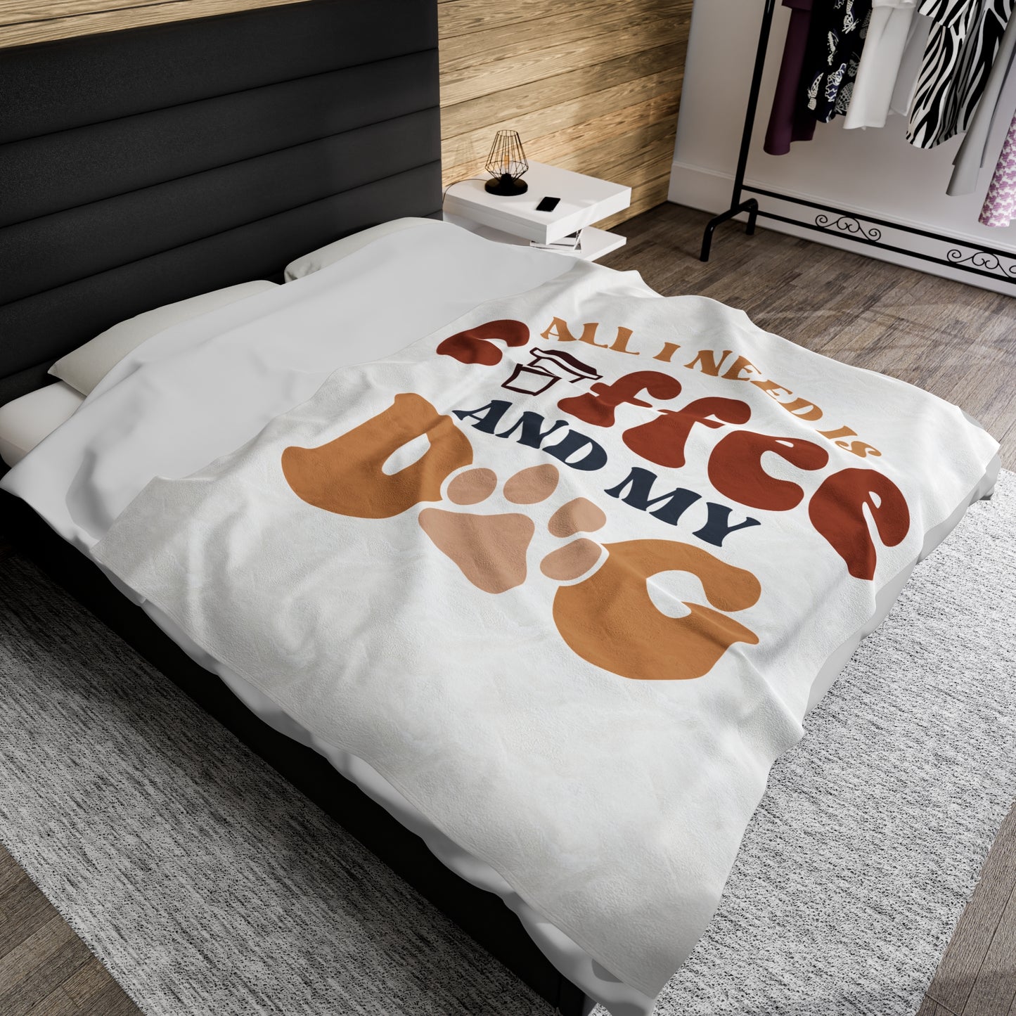 Plush Blanket | All I Need Is Coffee And My Dog