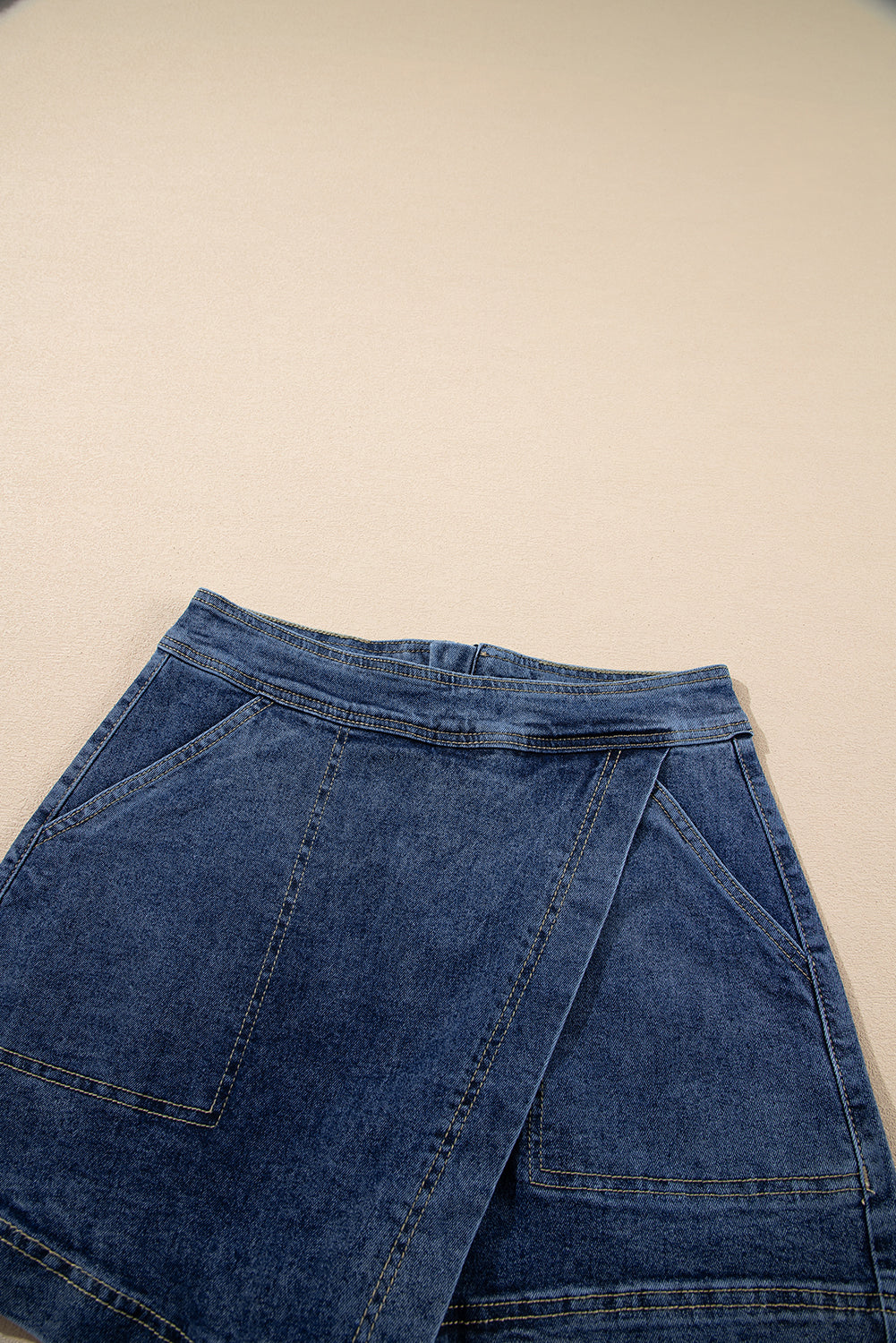 Ashleigh Blue Faux Wrapped Mini Denim Skort