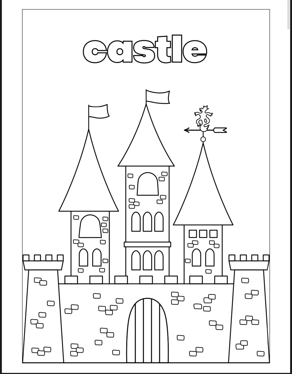 Princess Coloring Book-Digital File