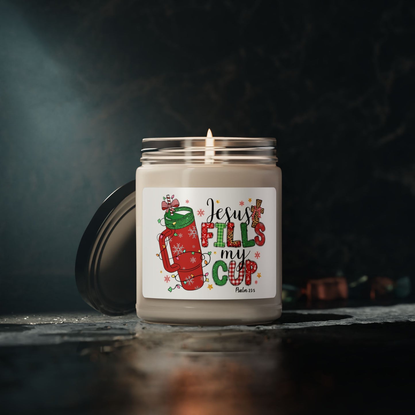 Scented Candle | Jesus Fills My Cup Psalm 23:5