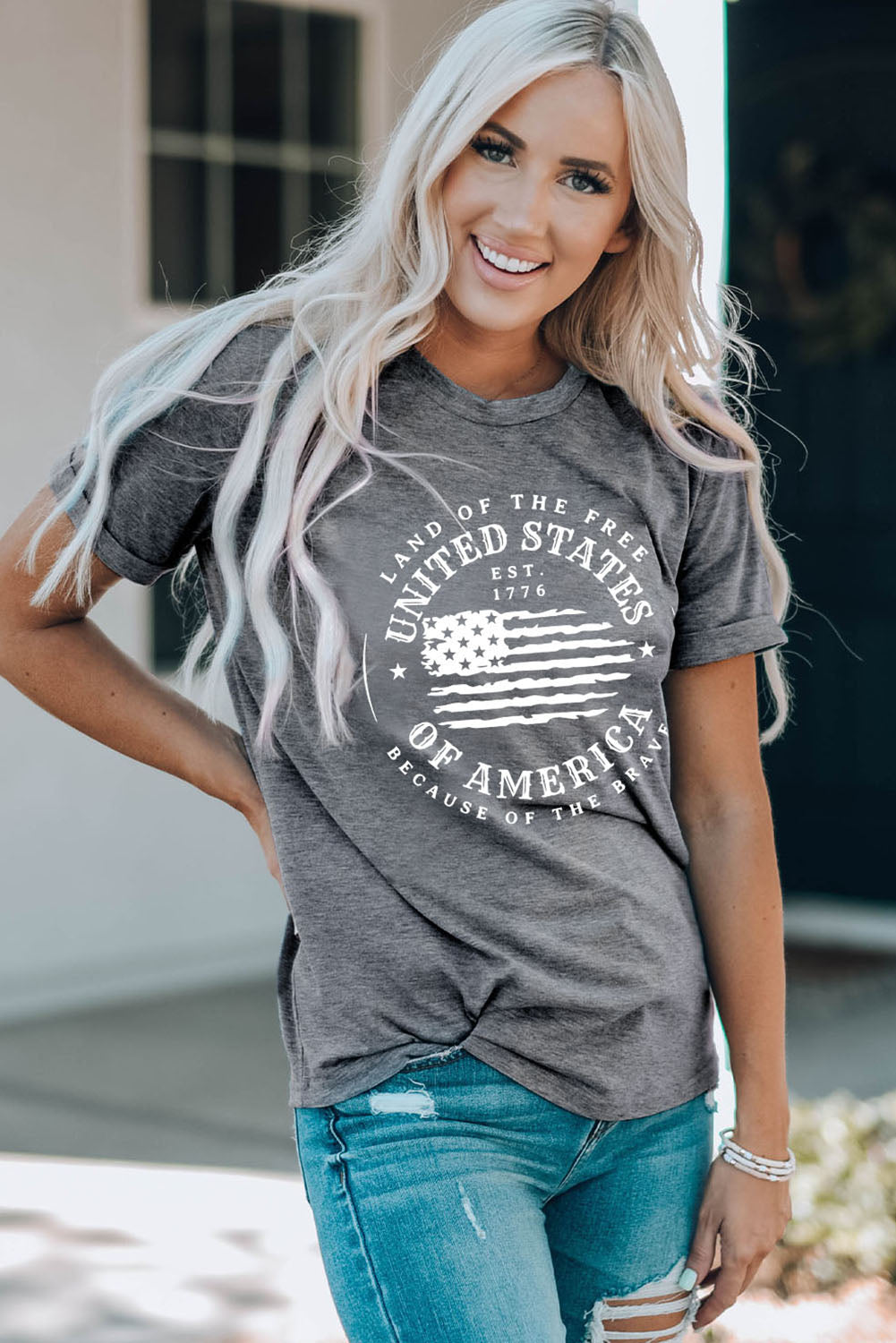 US Flag Graphic Tee