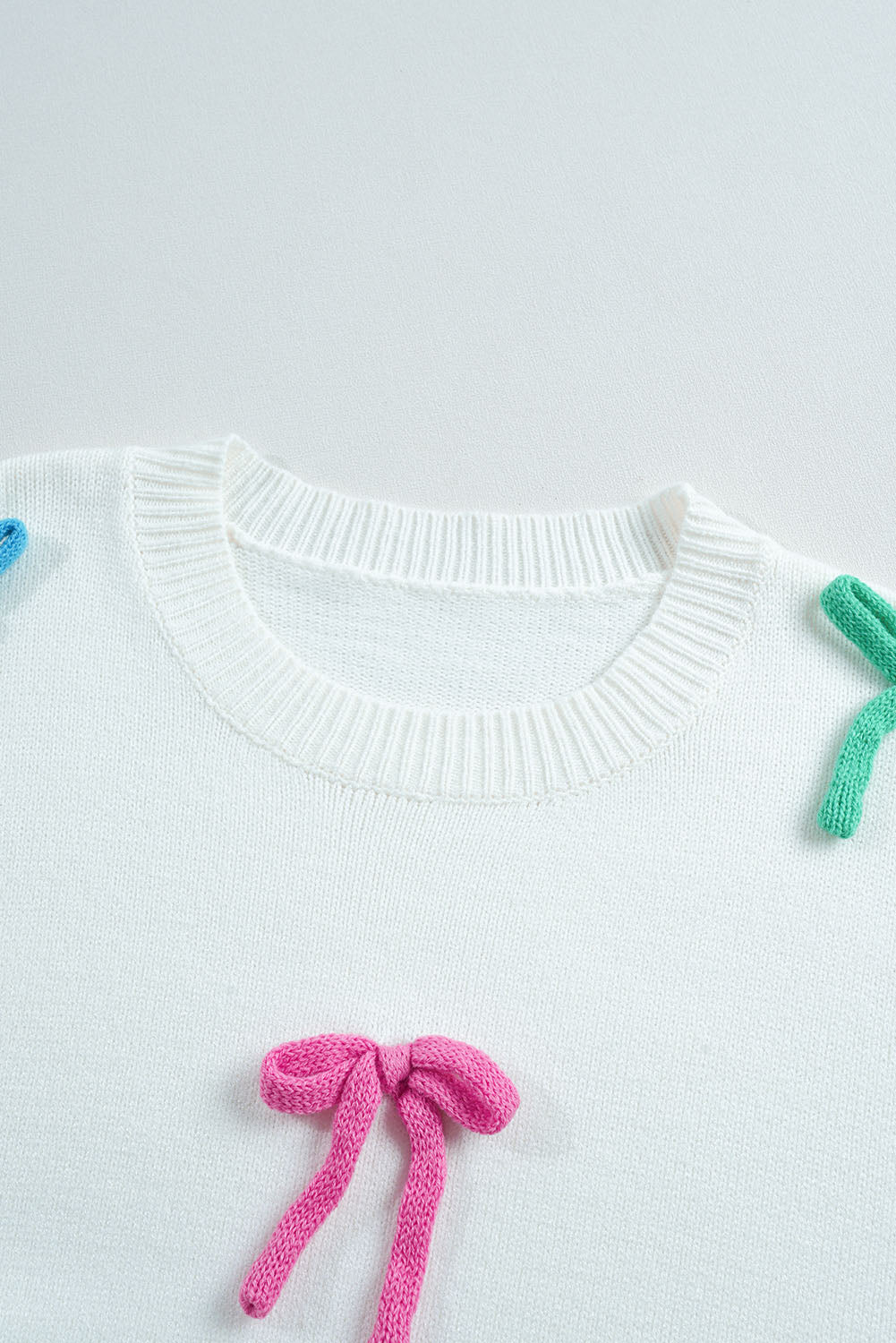 Contrast Bow Sweater