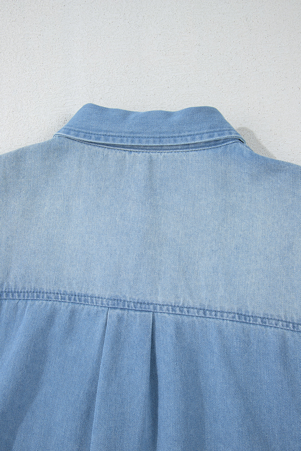 Blue Risen Medium Washed Denim Shirt Dress
