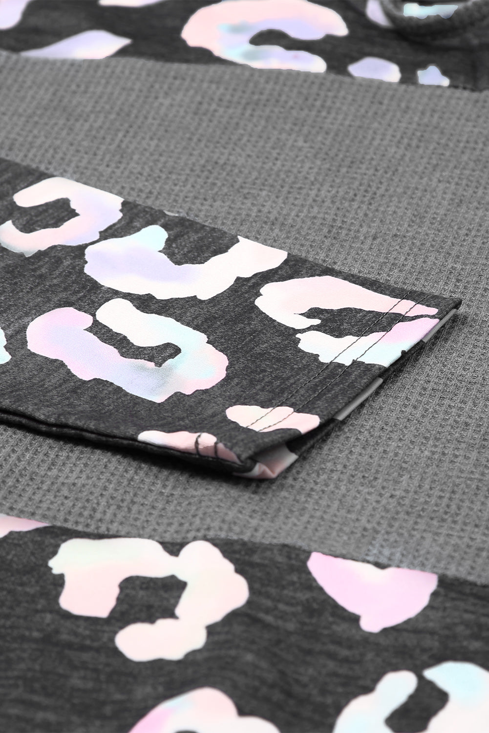 Plus Size Leopard Dropped Hoodie