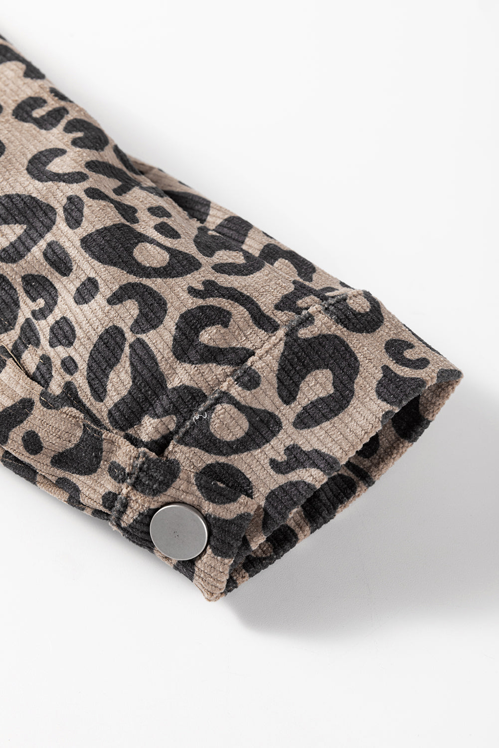 Leopard Print Corduroy Jacket