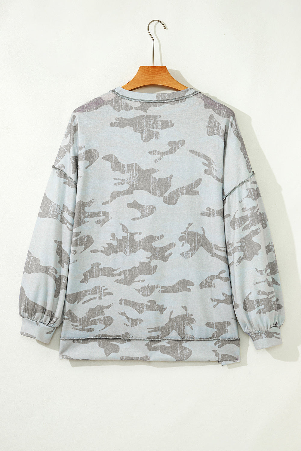 Retro Camouflage Print Sweatshirt
