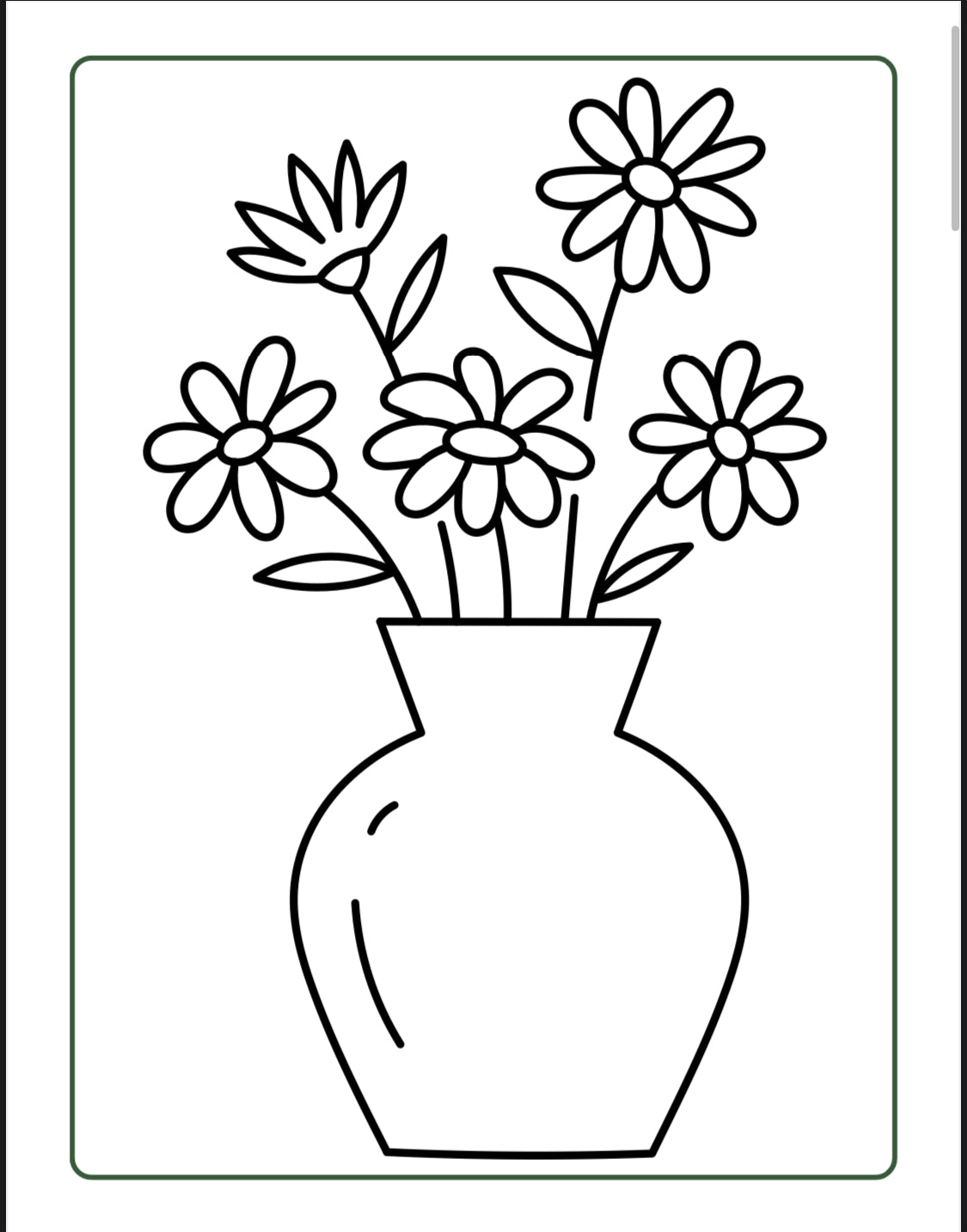 Flower Coloring Book-Digital File