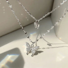 Load image into Gallery viewer, Diamond Butterfly Double-Layer Necklace
