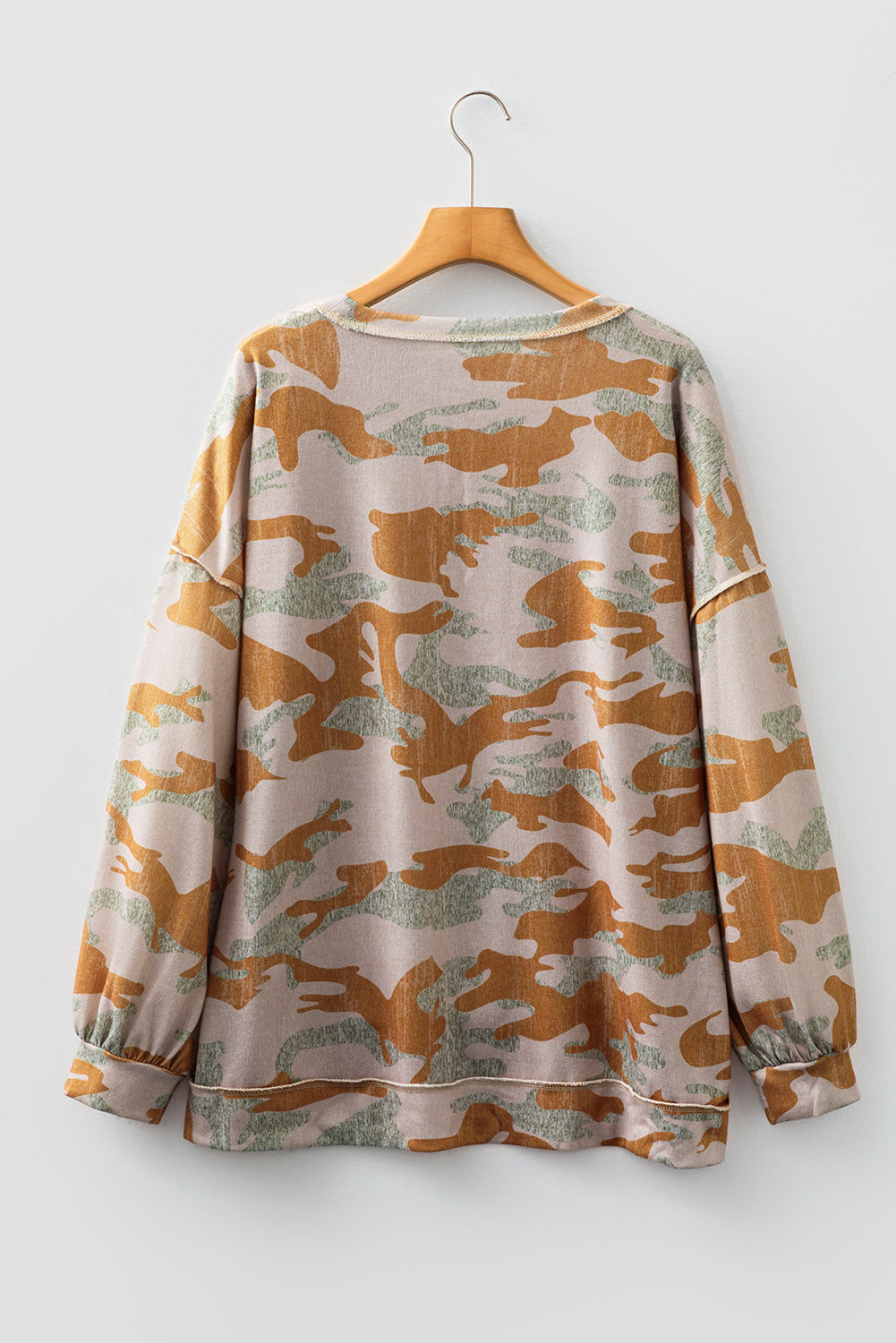 Retro Camouflage Print Sweatshirt