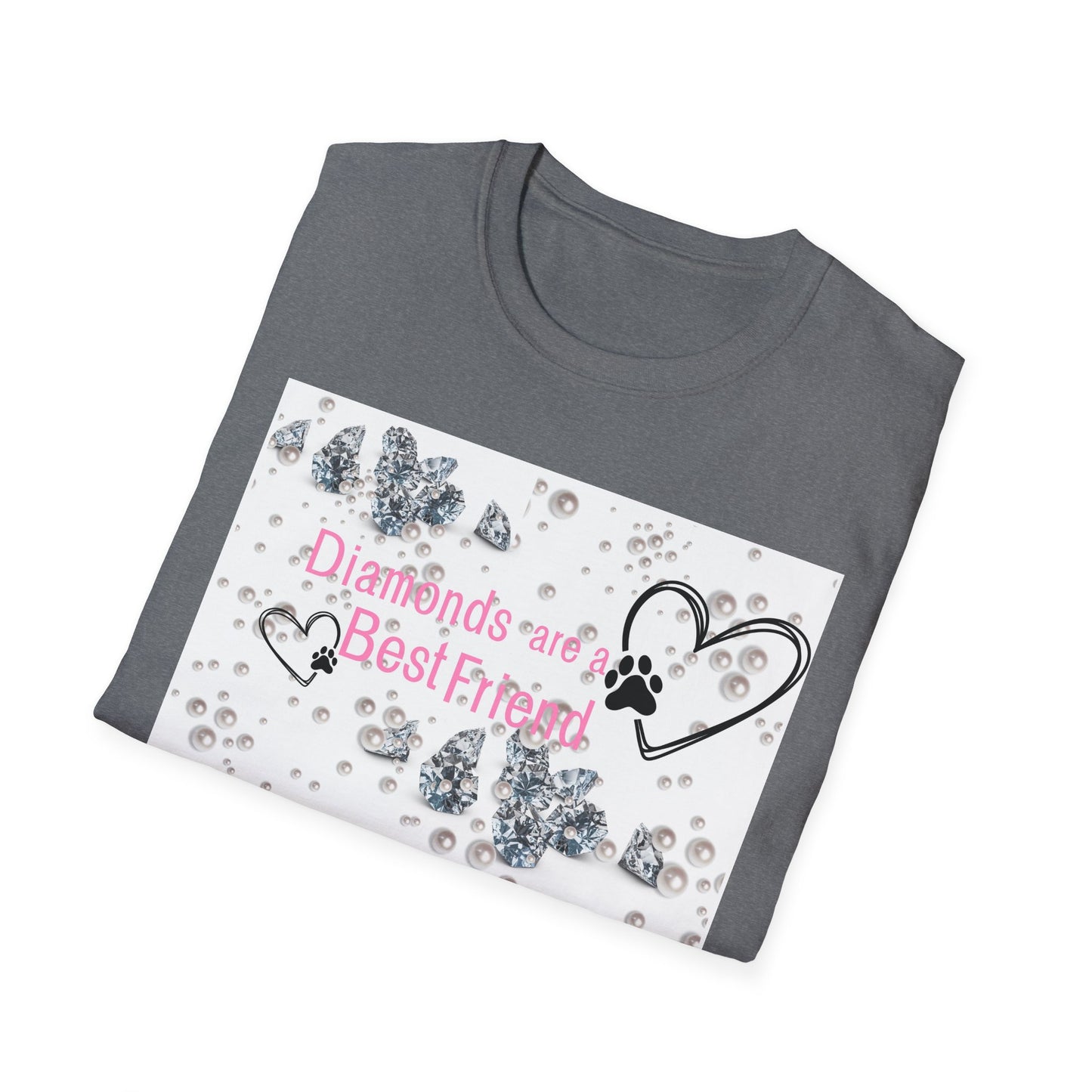Softstyle T-Shirt | Diamonds Are A Paw Best Friend