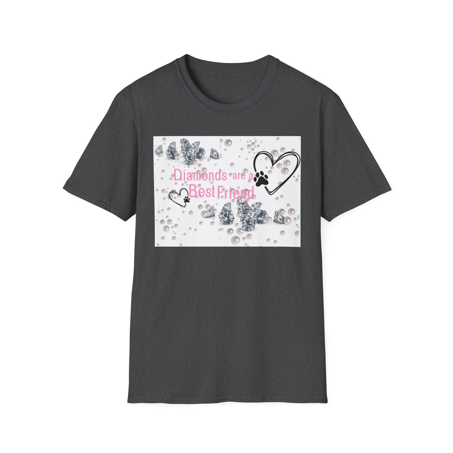 Softstyle T-Shirt | Diamonds Are A Paw Best Friend