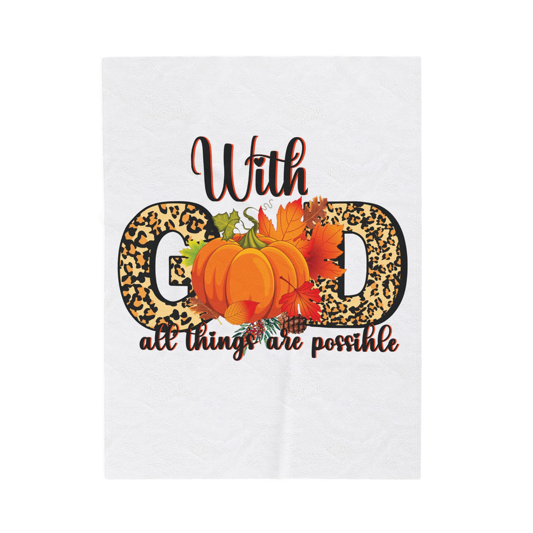 Plush Blanket | With God All Things Are Possible