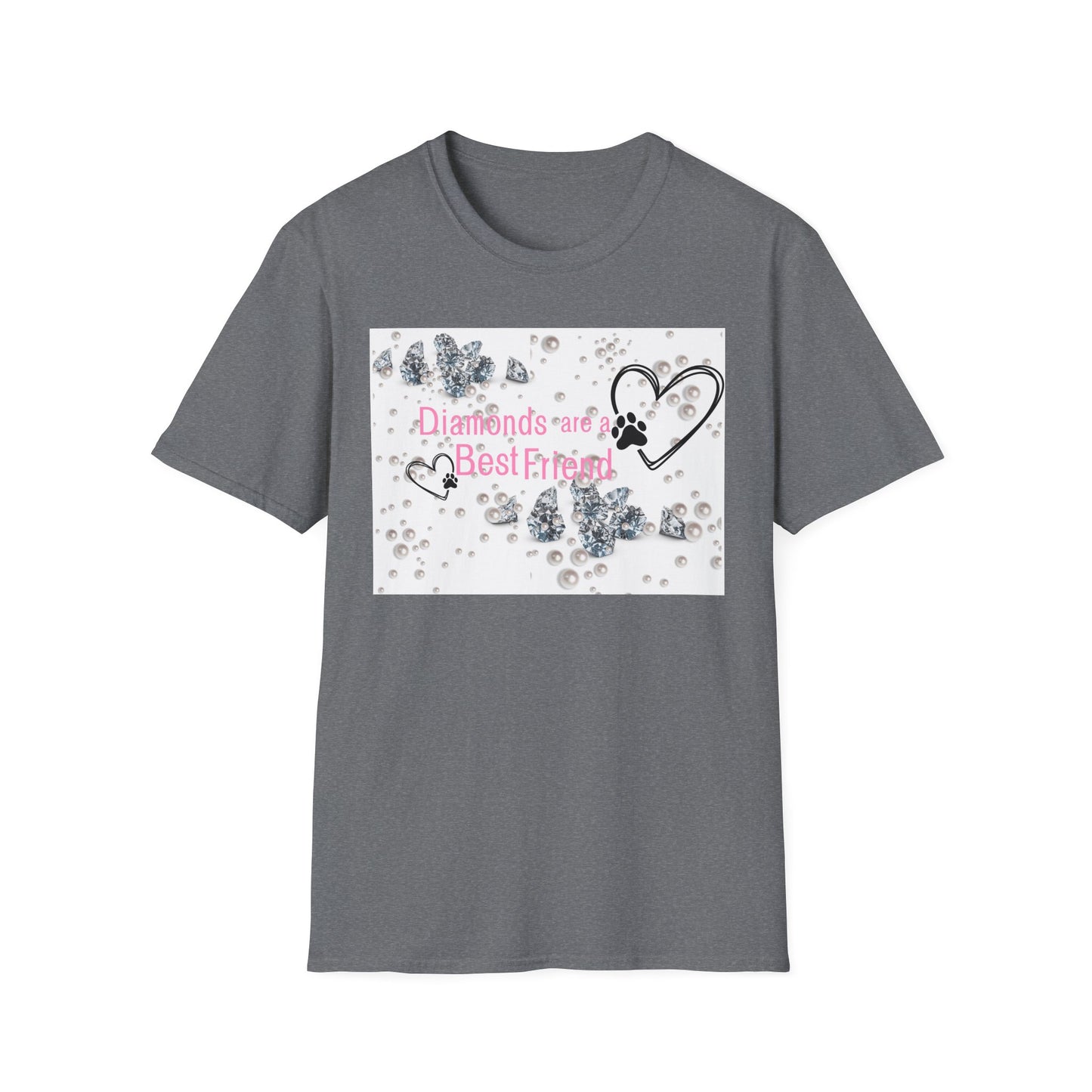 Softstyle T-Shirt | Diamonds Are A Paw Best Friend