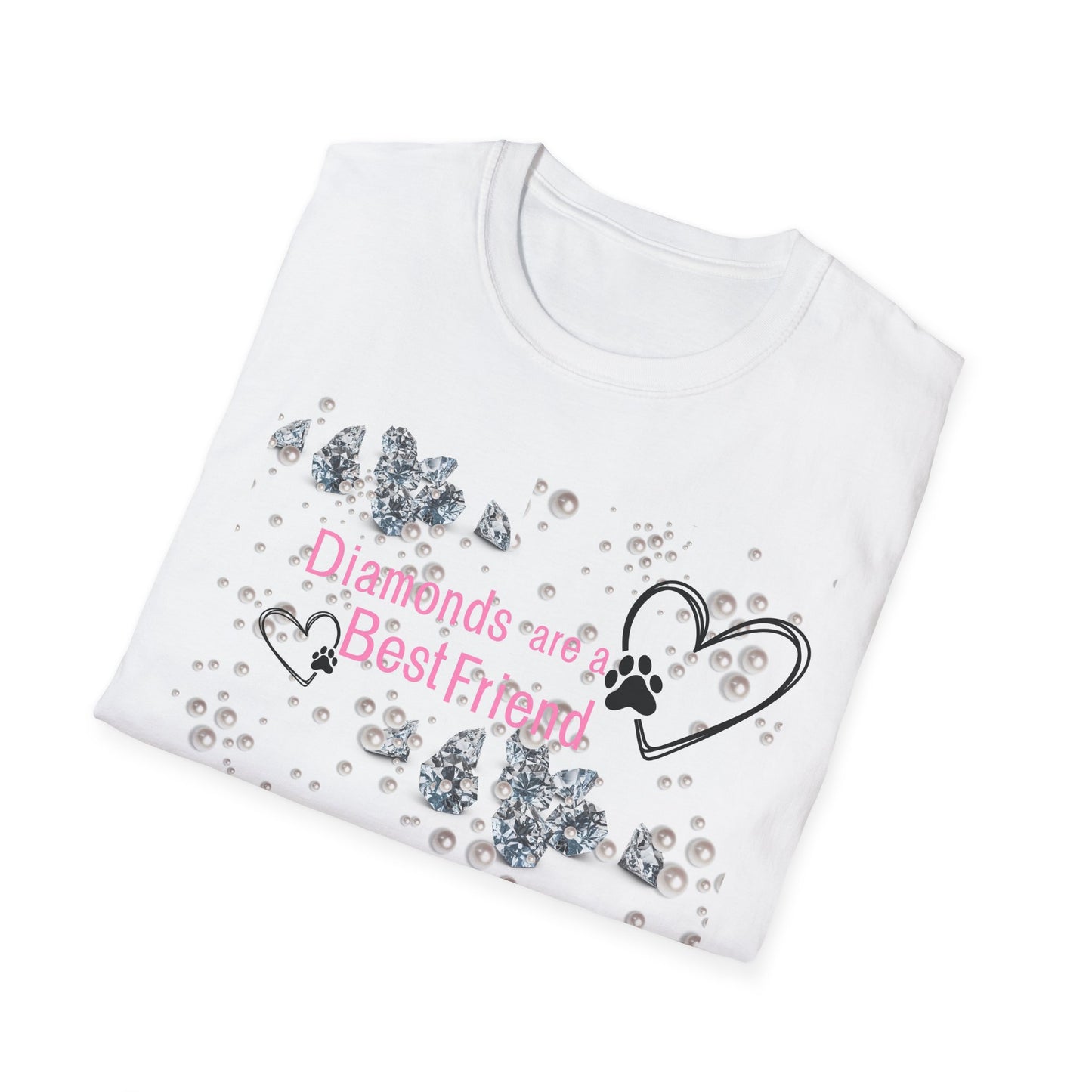 Softstyle T-Shirt | Diamonds Are A Paw Best Friend