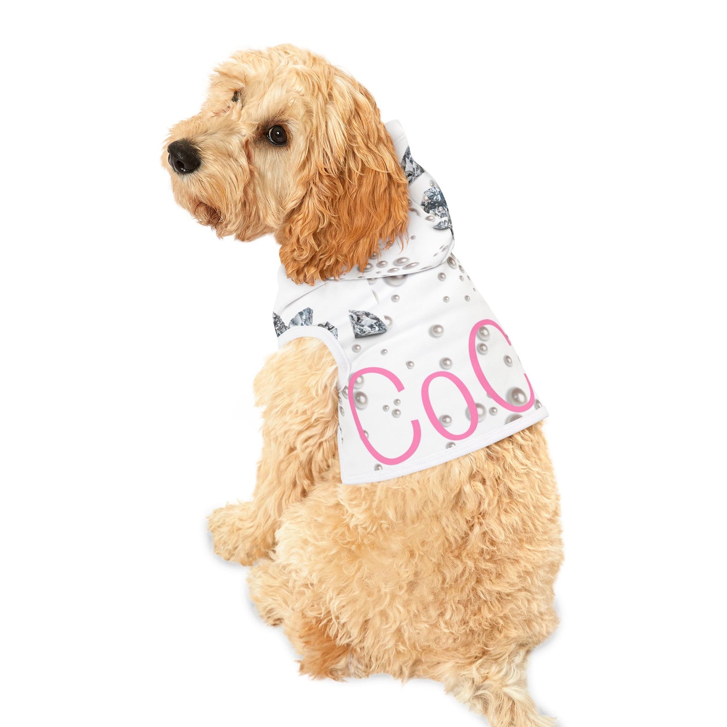 Pet Hoodie | Diamonds & Pearls Custom Pet Name