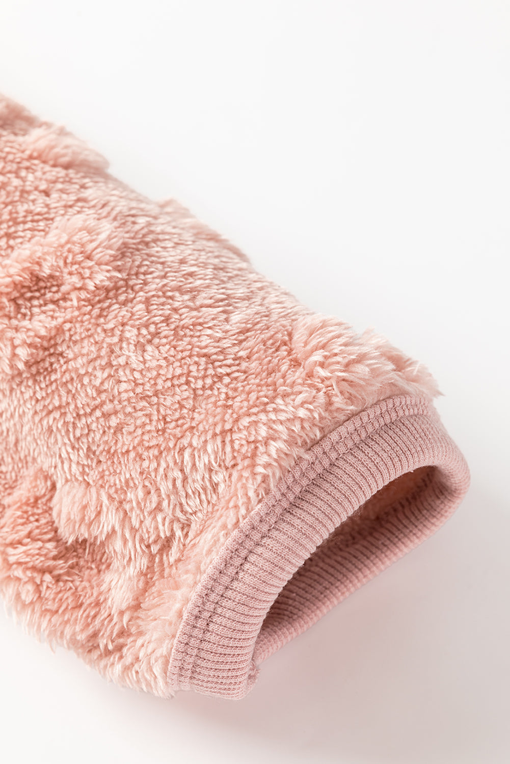 Light Grey Textured Leopard Fleece Loose Two Piece Lounge Set