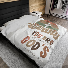 Load image into Gallery viewer, Plush Blanket | Worthy You Are Masterpiece GOD&#39;S Ephesians 2:10
