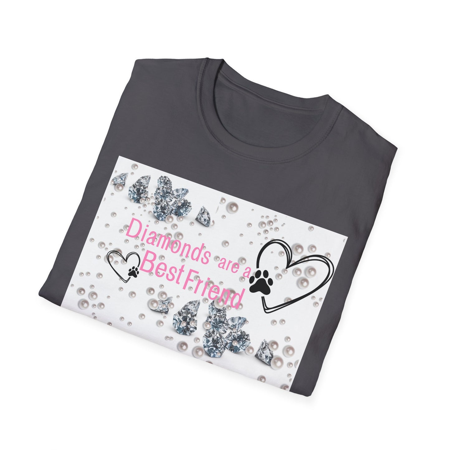 Softstyle T-Shirt | Diamonds Are A Paw Best Friend