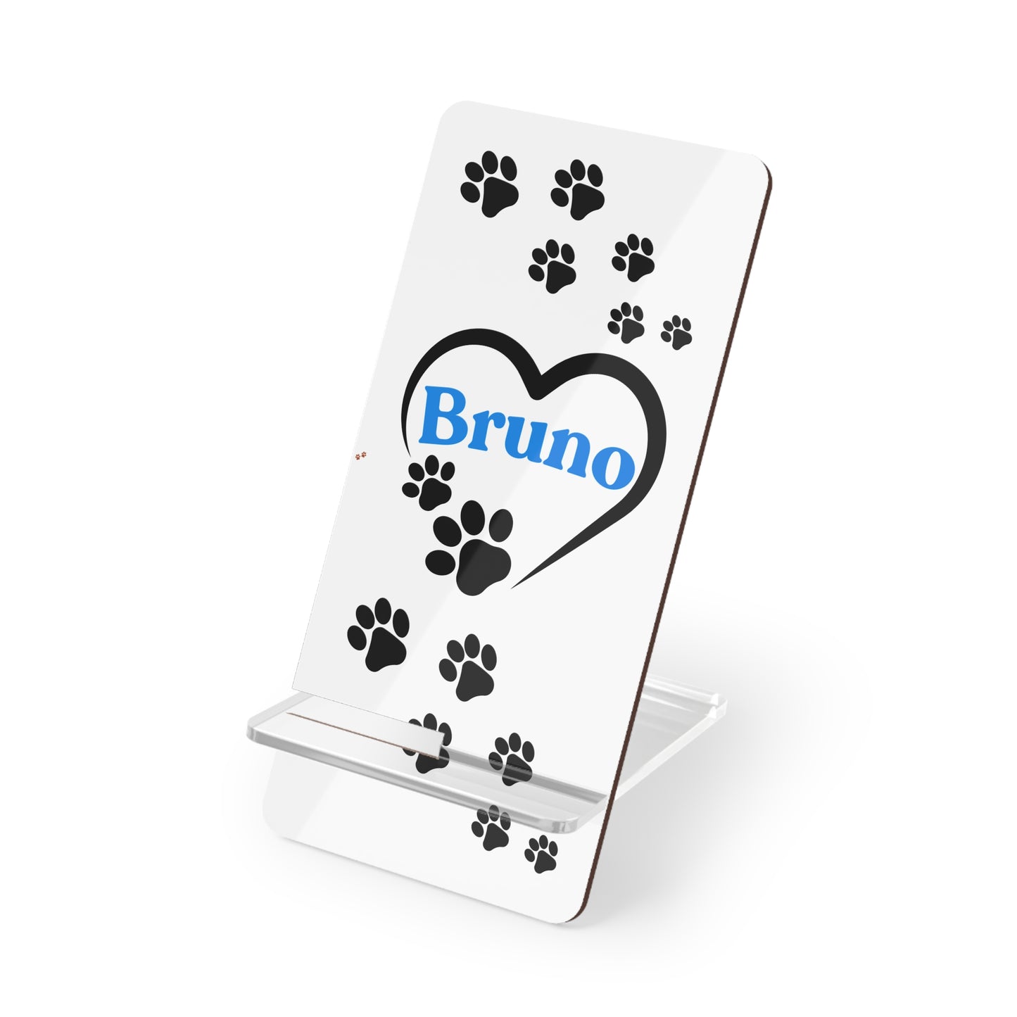 Phone Display Stand | Heart Paws Custom Pet Name