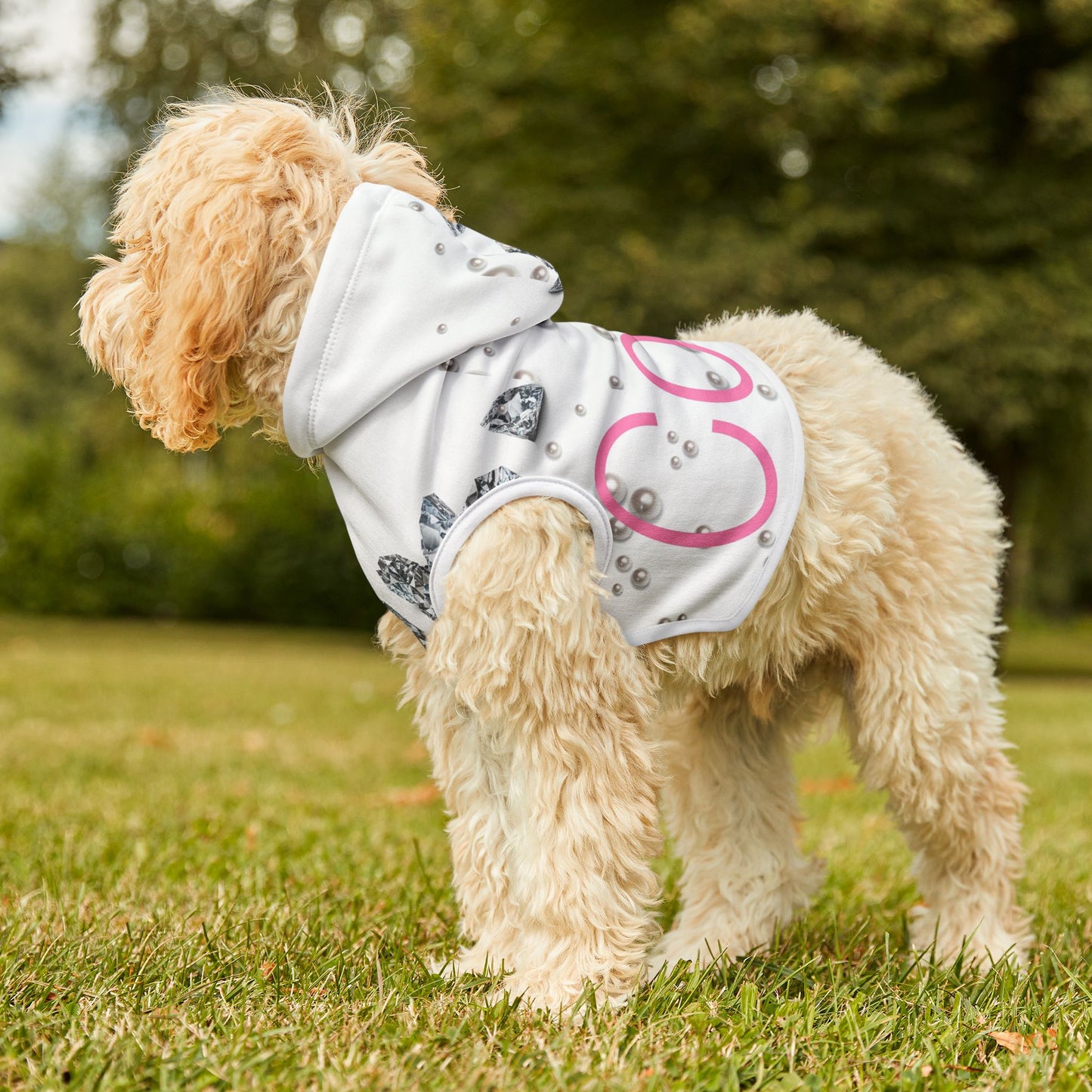 Pet Hoodie | Diamonds & Pearls Custom Pet Name