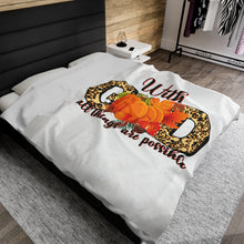 Load image into Gallery viewer, Plush Blanket | With God All Things Are Possible
