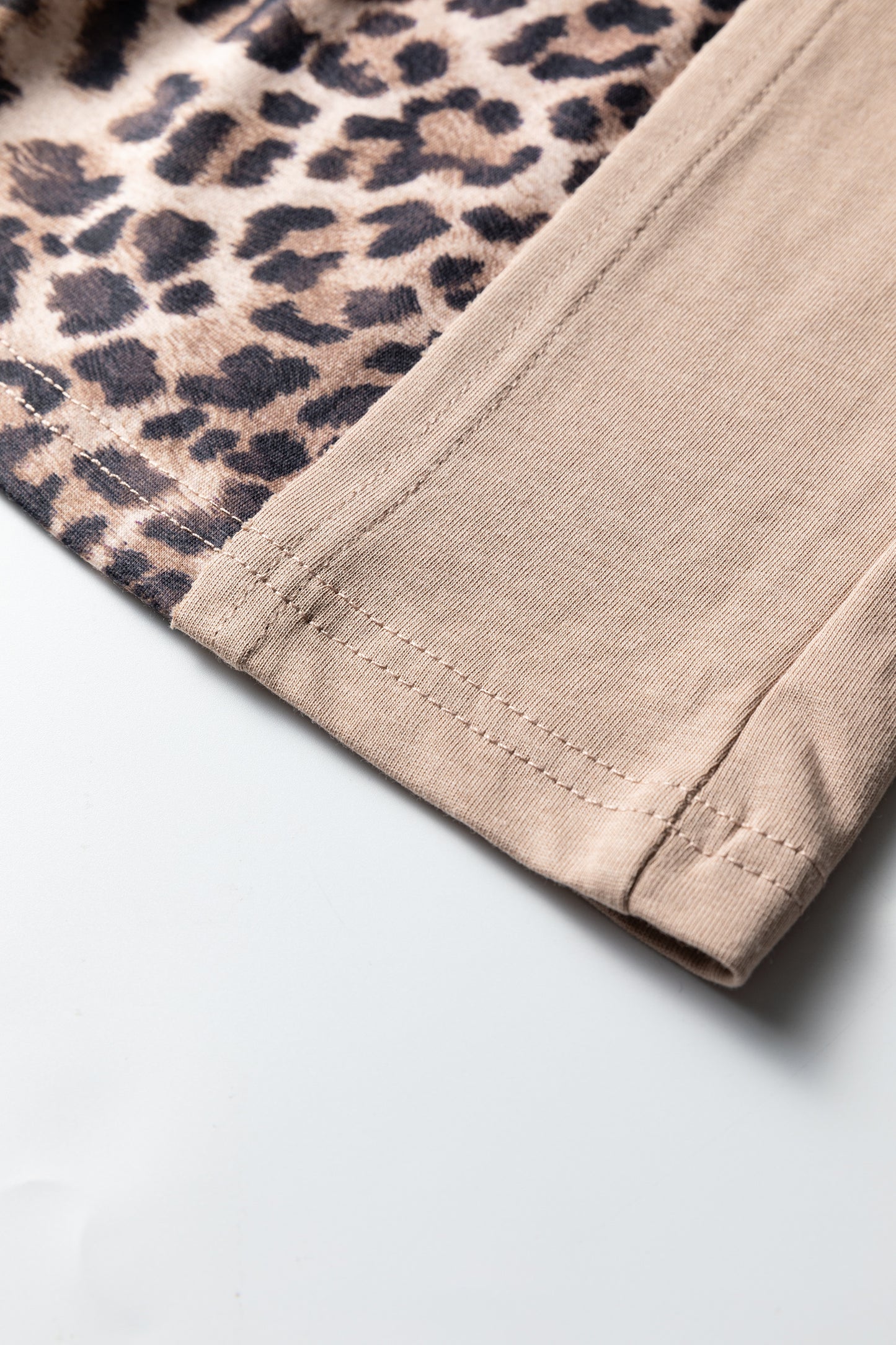 Leopard Patchwork Wide Leg Pants