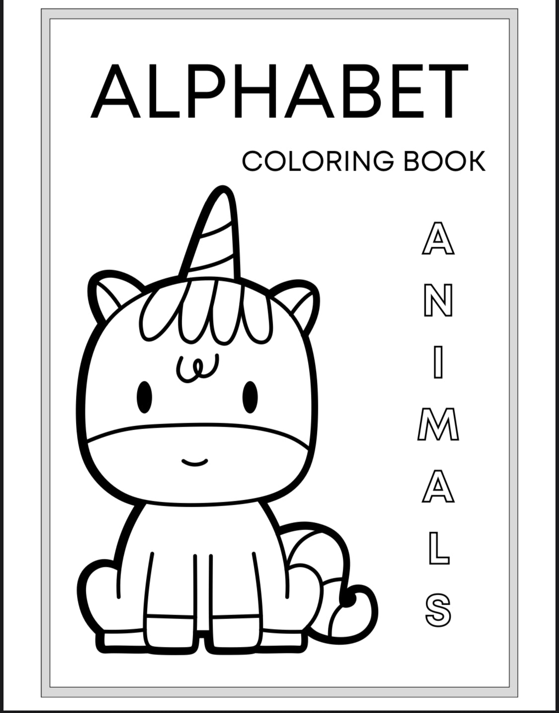 Alphabet Animal Coloring Book-Digital File