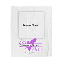 Load image into Gallery viewer, Plush Blanket | Love Is In The Air Custom Name/Date
