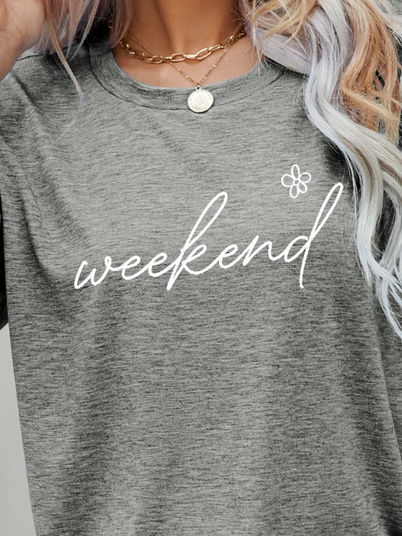 WEEKEND Flower Graphic Tee