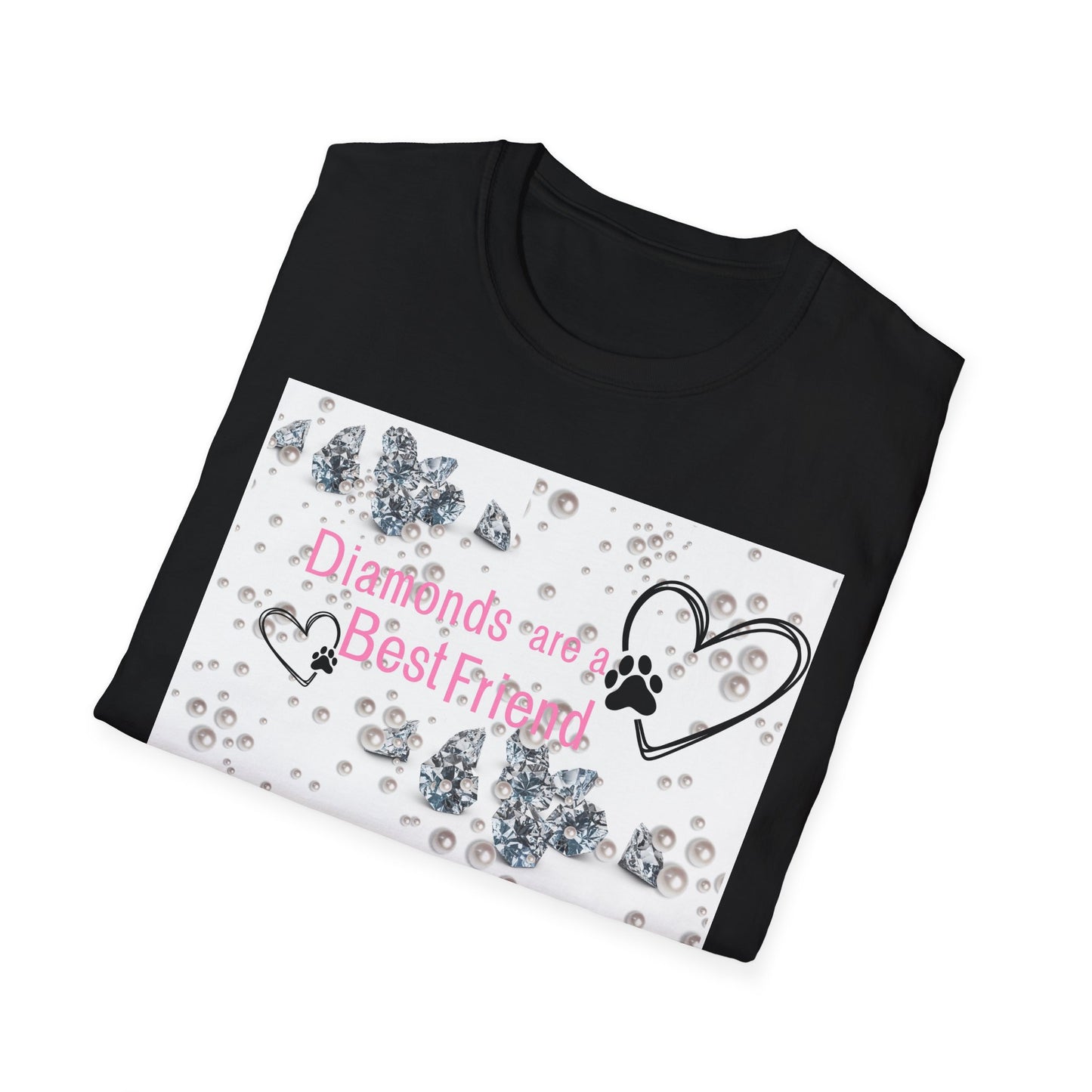 Softstyle T-Shirt | Diamonds Are A Paw Best Friend