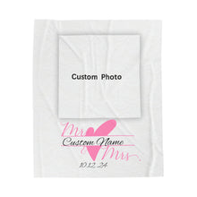 Load image into Gallery viewer, Plush Blanket | Love Is In The Air Custom Name/Date
