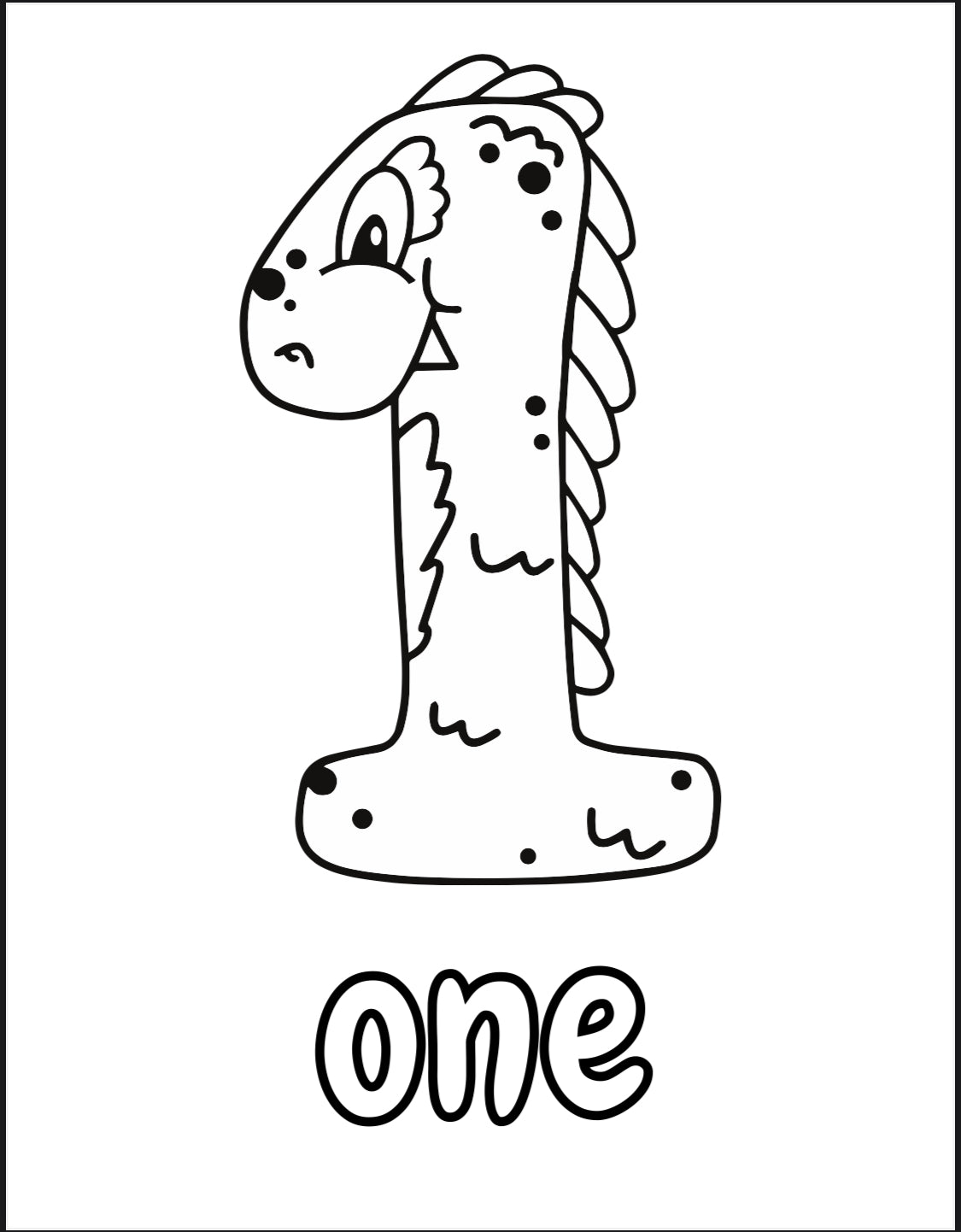 Number Coloring Book-Digital File