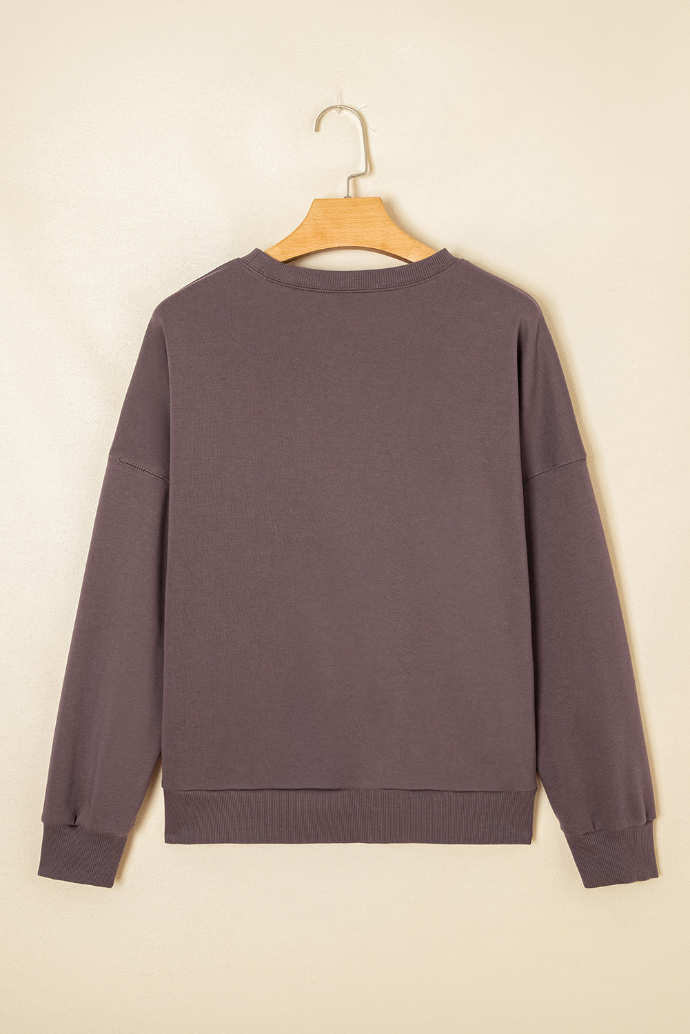 Dark Khaki Terry Bow Pattern Sweatshirt