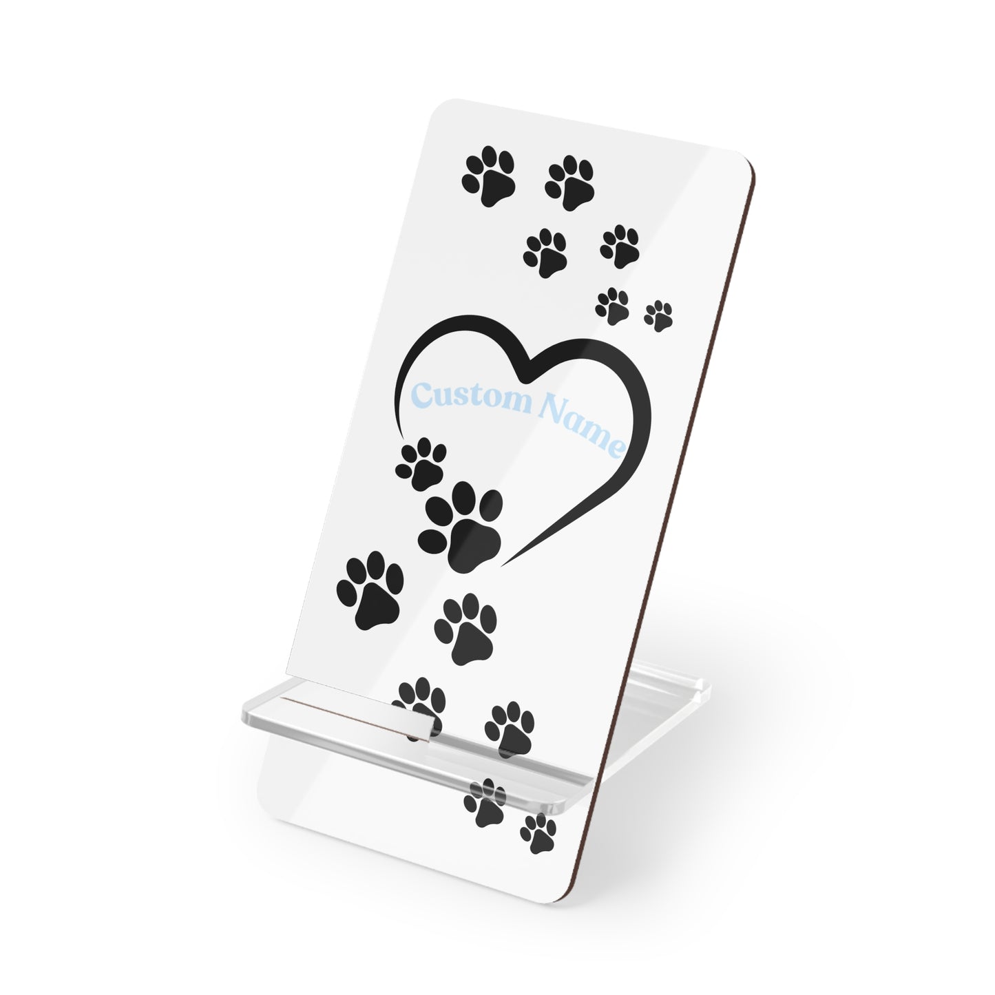 Phone Display Stand | Heart Paws Custom Pet Name