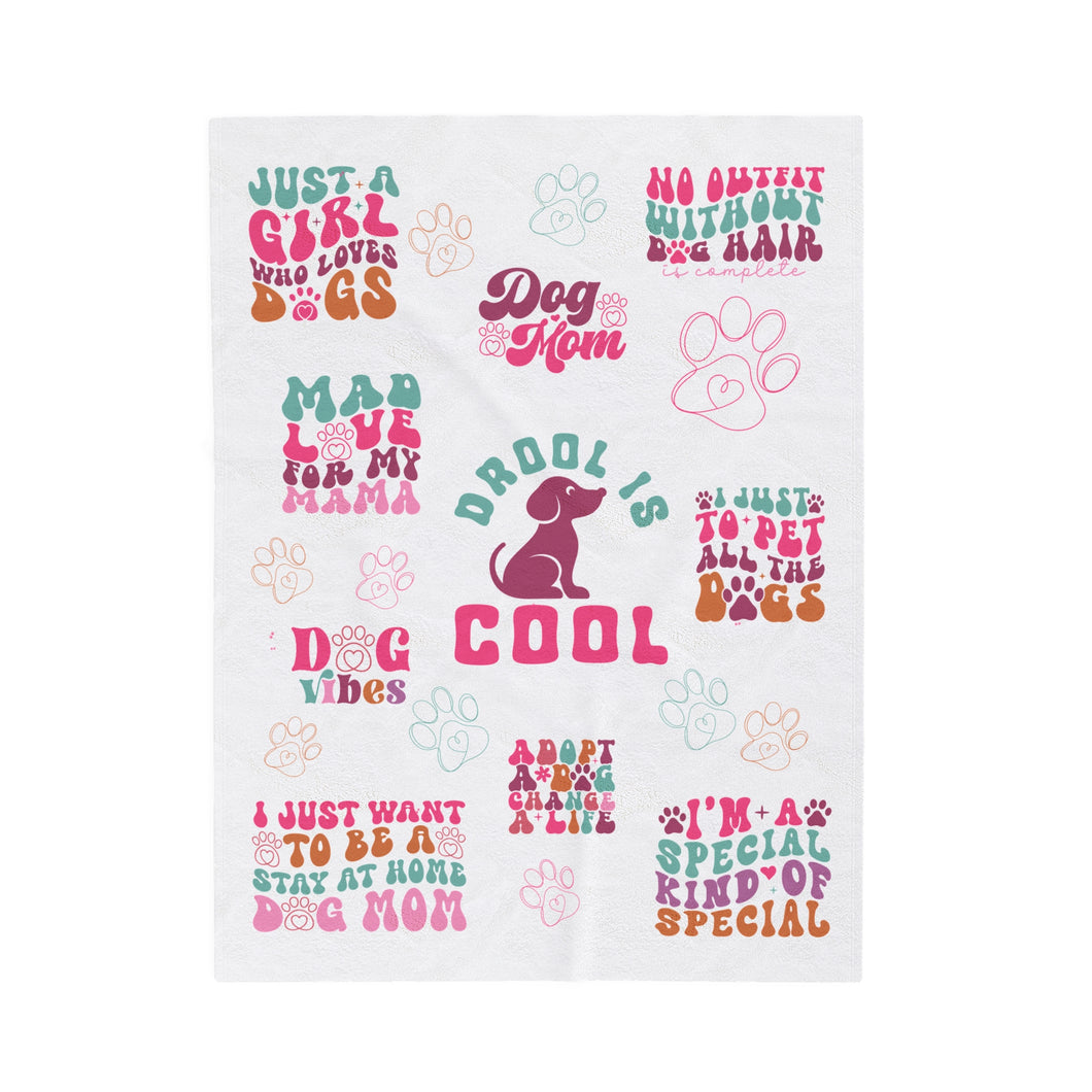 Plush Blanket | Just A Girl Who Loves Dogs, Dog Mom, I Just Want To Be A Stay At Home Dog Mom