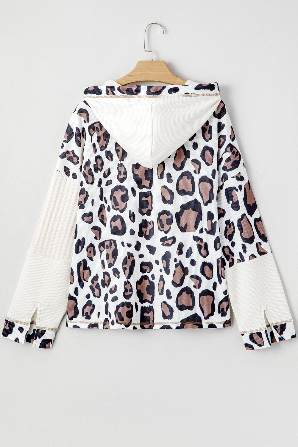 Oversized Leopard Zip Up Hoodie
