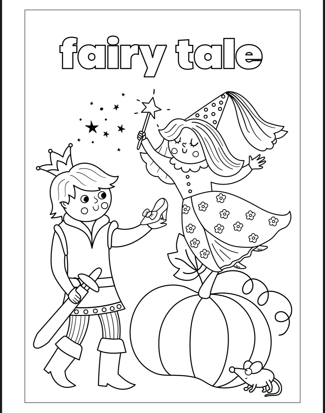 Princess Coloring Book-Digital File