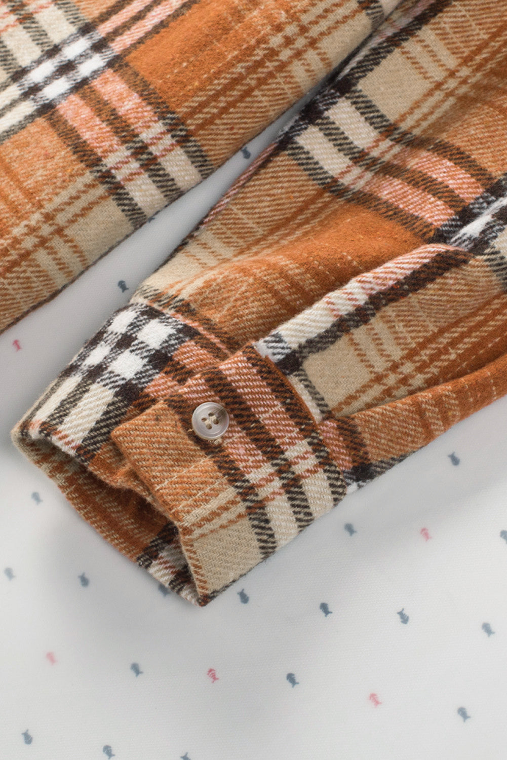 Plaid Patchwork Shirt Jacket with Pocket