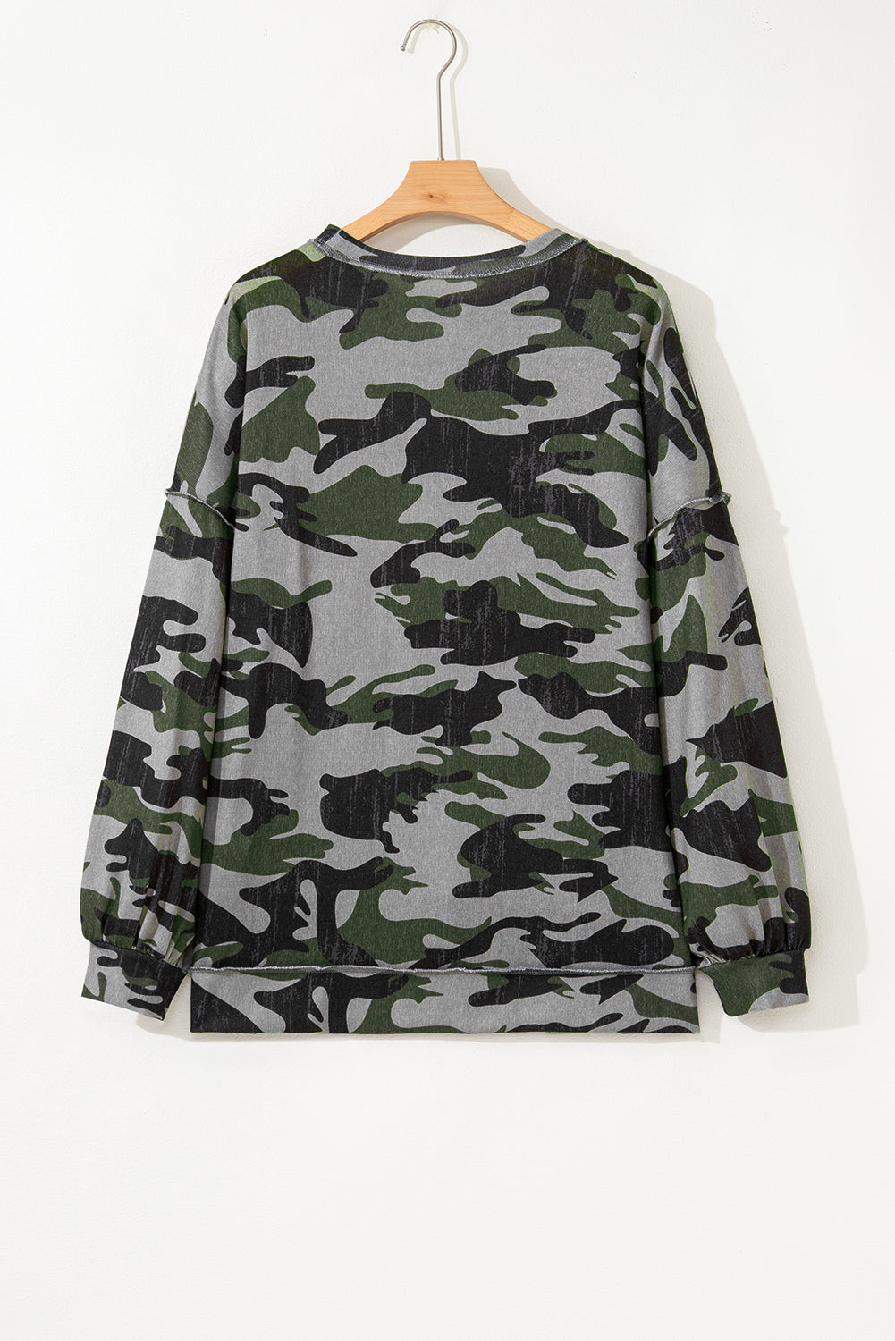Retro Camouflage Print Sweatshirt