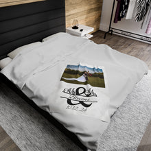 Load image into Gallery viewer, Plush Blanket | Our Story &amp; Custom Name/Date
