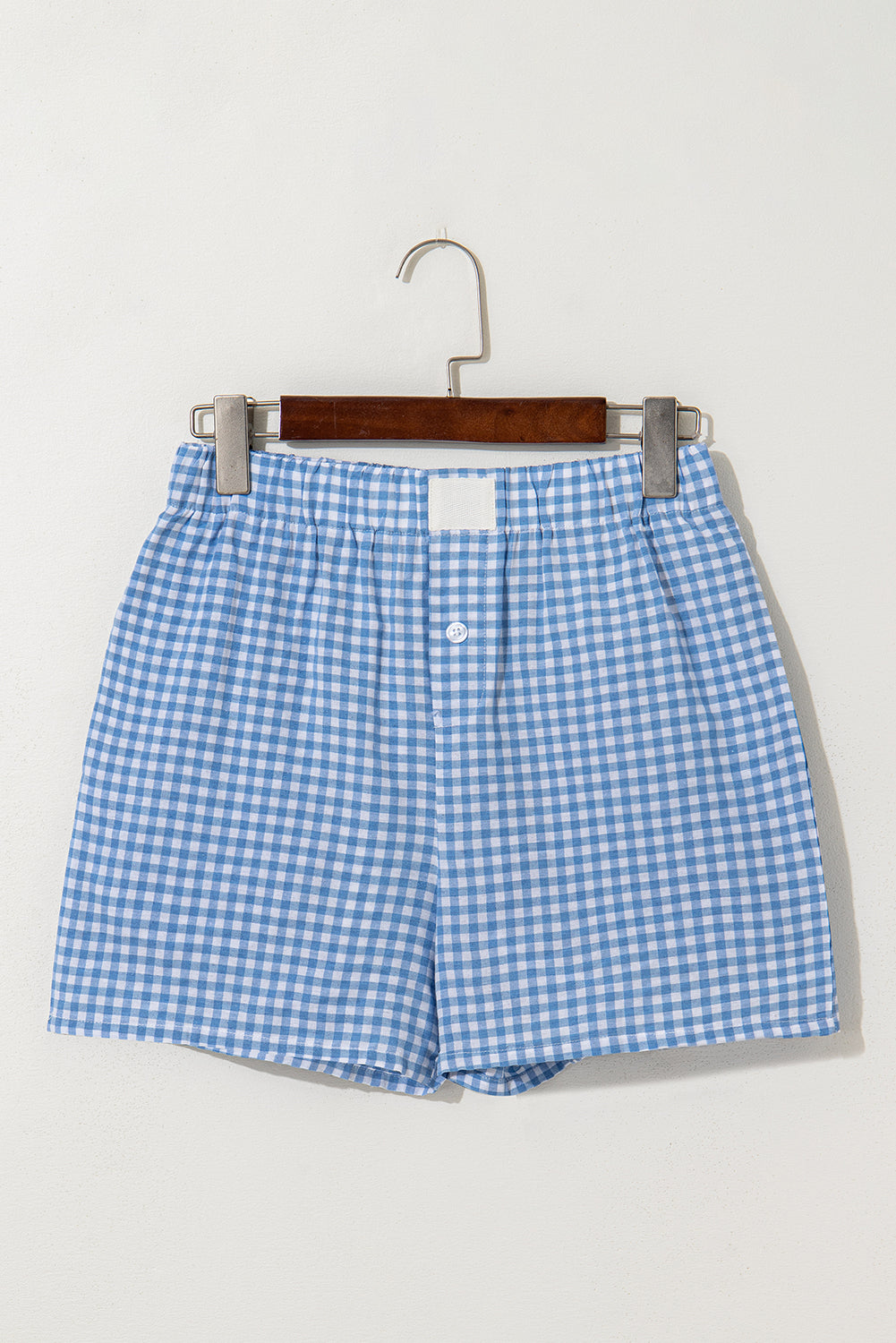 Red Plaid Gingham Printed High Waist Shorts