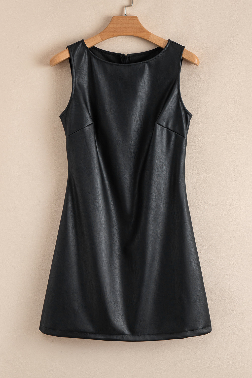 Wild Ginger Vegan Leather Sleeveless Mini Dress