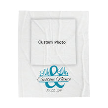 Load image into Gallery viewer, Plush Blanket | Our Story &amp; Custom Name/Date
