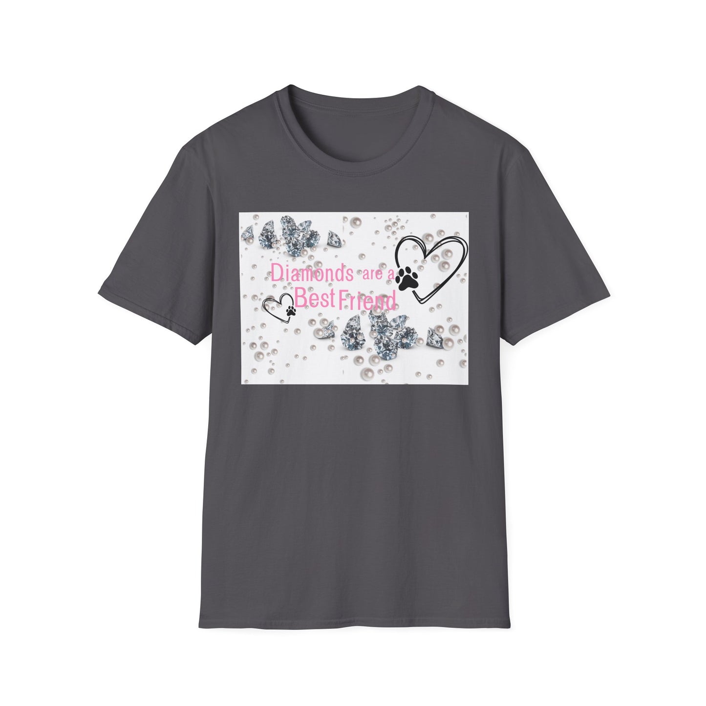 Softstyle T-Shirt | Diamonds Are A Paw Best Friend