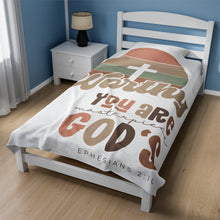 Load image into Gallery viewer, Plush Blanket | Worthy You Are Masterpiece GOD&#39;S Ephesians 2:10
