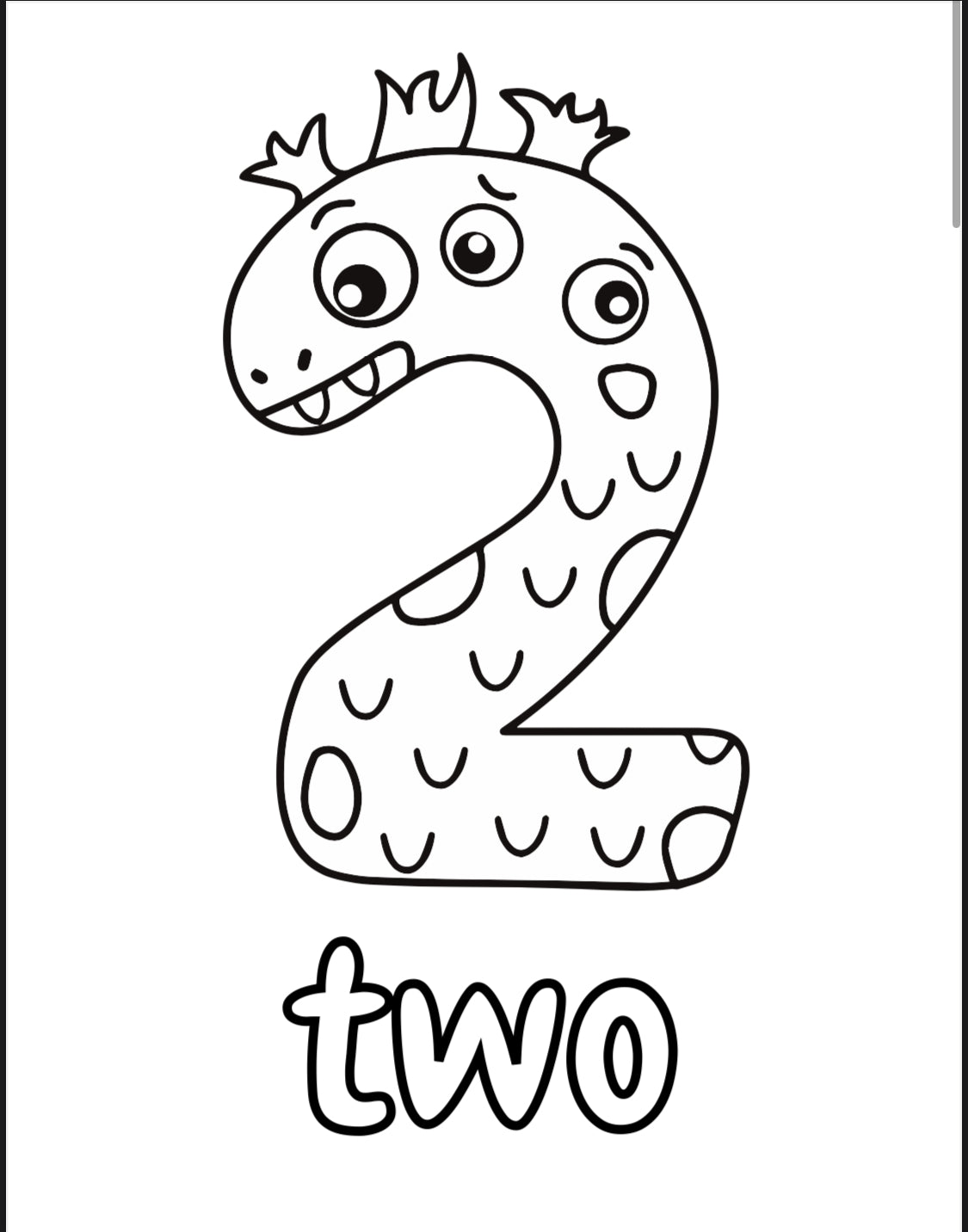 Number Coloring Book-Digital File
