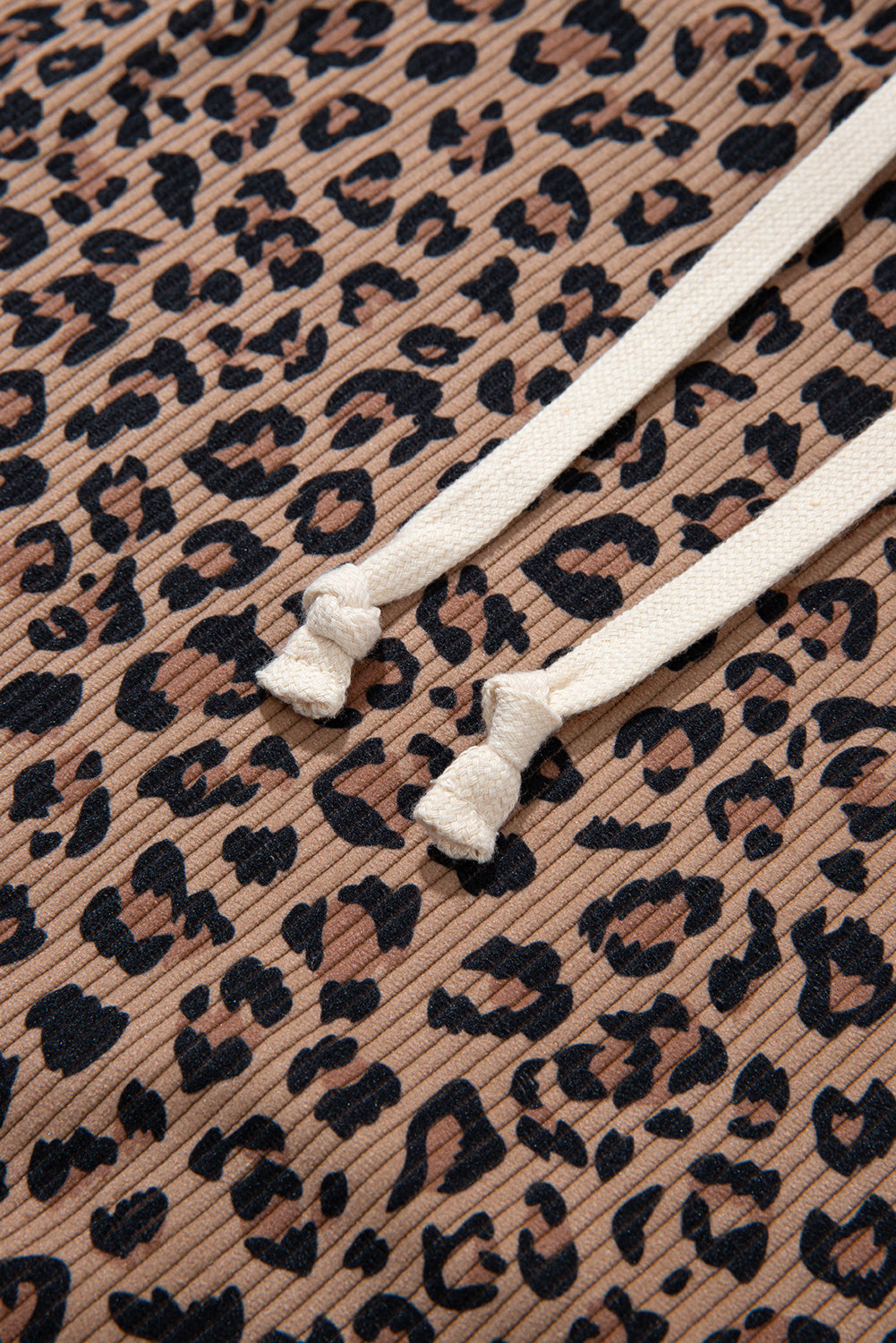 Leopard Print  Zip Pullover Sweatshirt