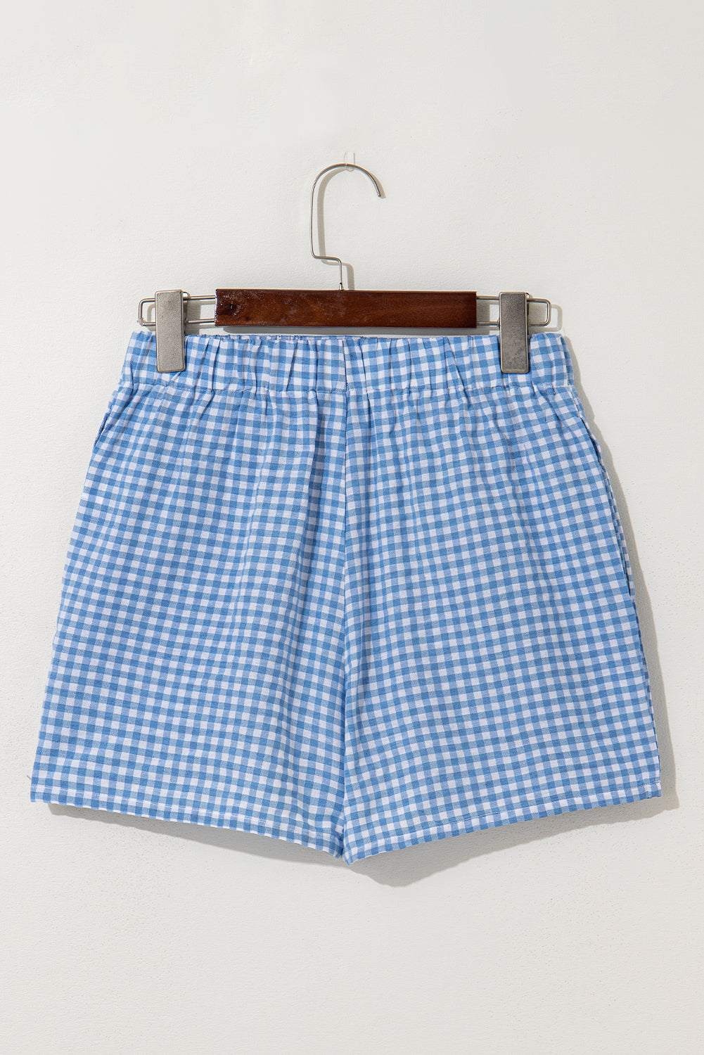 Red Plaid Gingham Printed High Waist Shorts