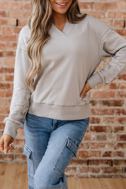V Neck Sweatshirt