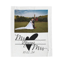 Load image into Gallery viewer, Plush Blanket | Love Is In The Air Custom Name/Date
